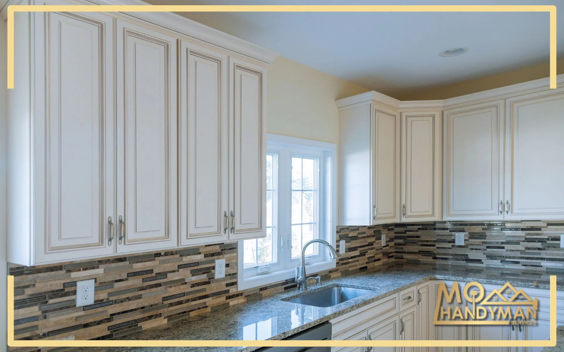 A beautifully updated kitchen reflecting the heart of the home, with a focus on spacious layout, vibrant lighting, and inviting decor.