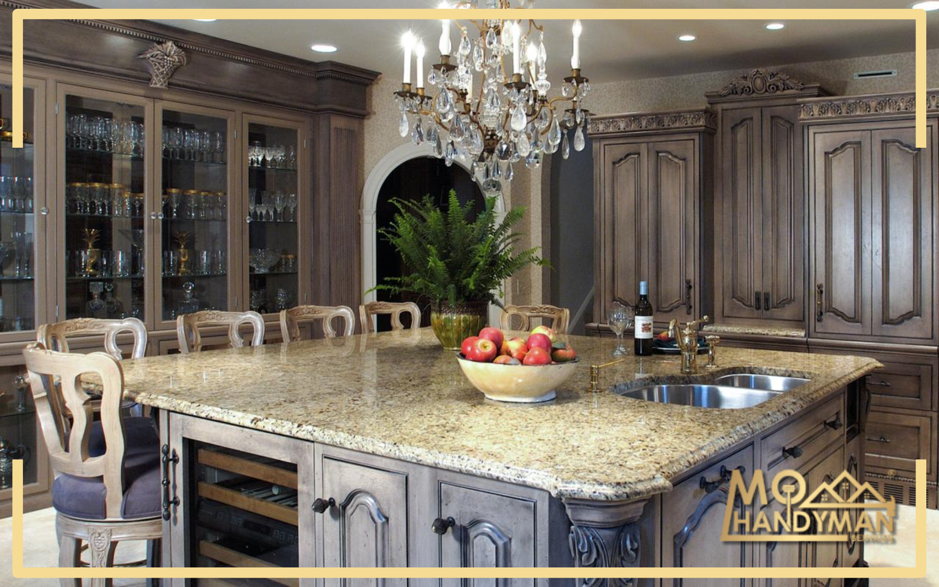 Custom-crafted kitchen by Mo Handyman Services, blending state-of-the-art functionality with tailor-made design aesthetics