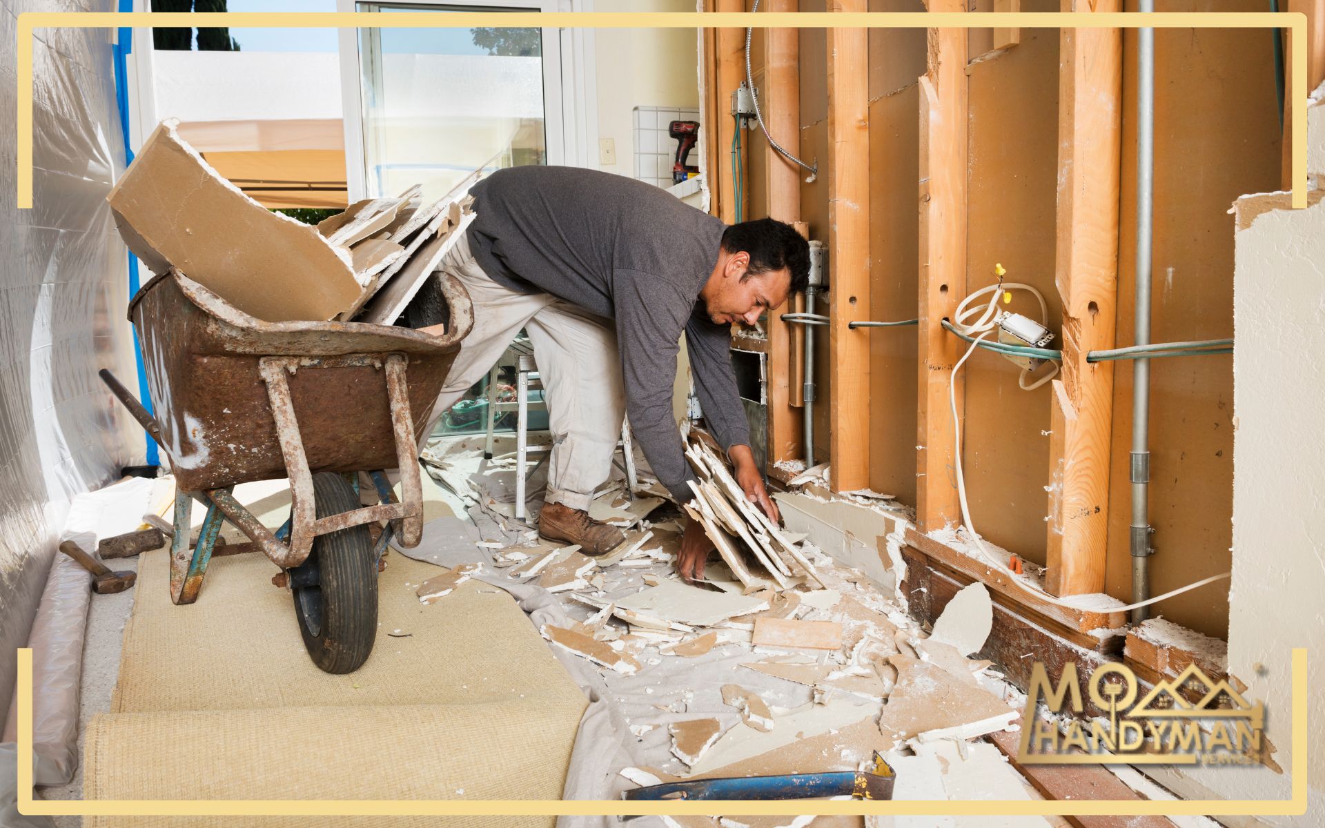 Efficient demolition methods being applied to a commercial structure, highlighting the use of controlled explosives for precise building collapse.