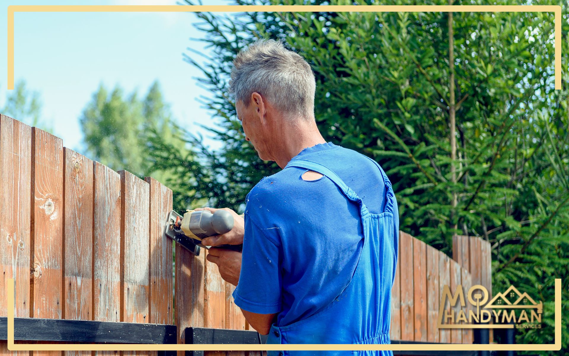 DIY wooden fence repair