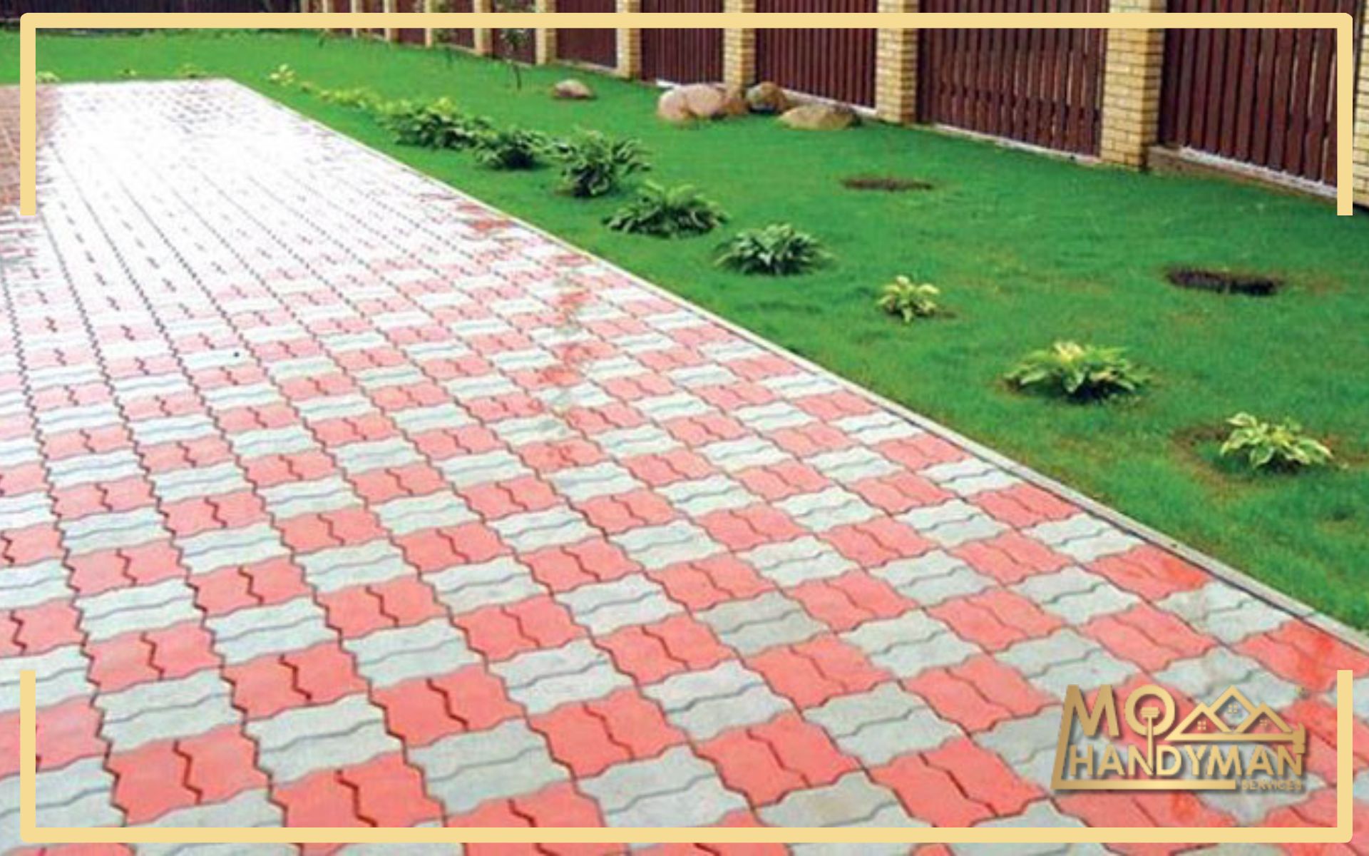 Stylish interlocking stone pathway designs