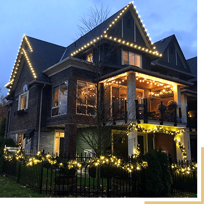 Beautiful and on-budget Holiday Lighting Installation done by Mo Handyman Services in Tornoto